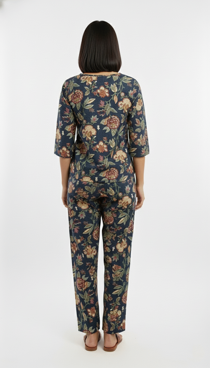  The Navy Classic Floral Co-ord Set 