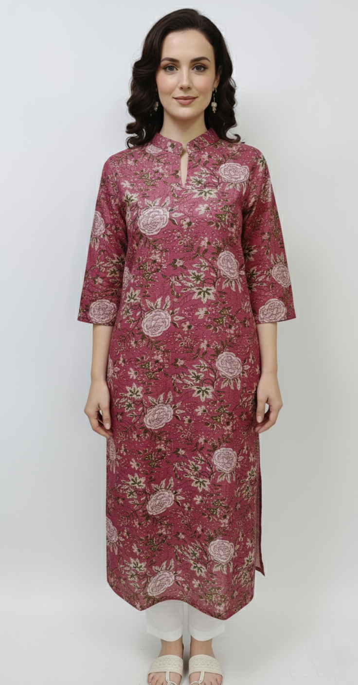 The Dusty Rose Botanical Kurti