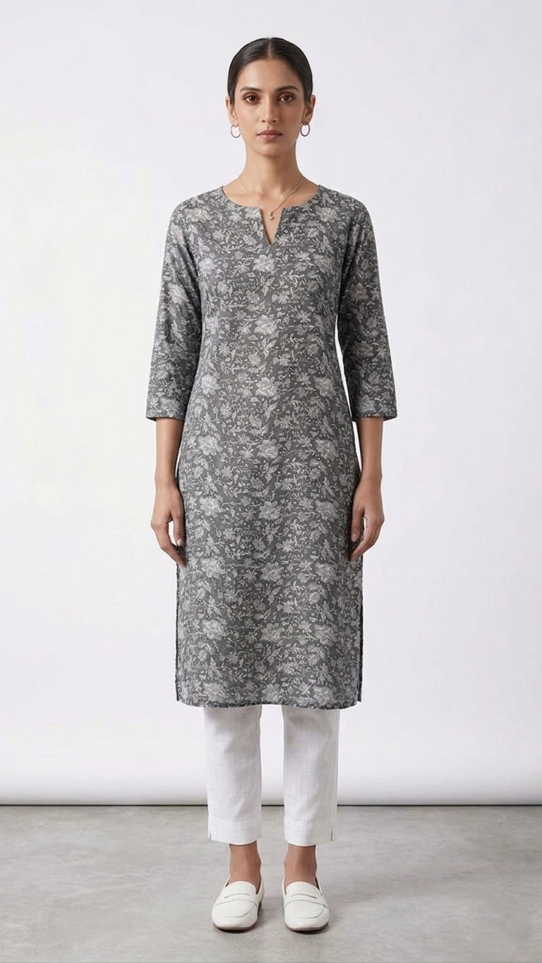 Botanical Grace: The Essential Floral Kurti - Image 5