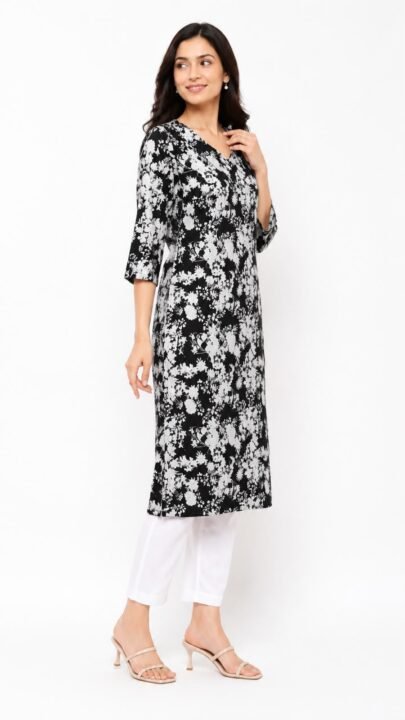 The Everyday Floral Rayon Kurta