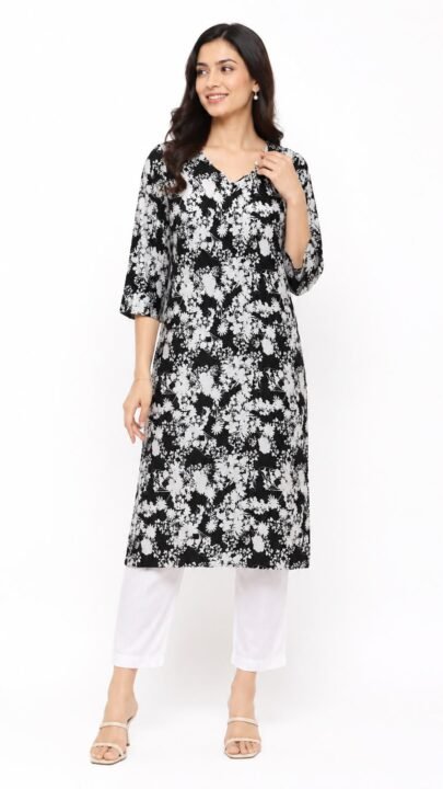 The Everyday Floral Rayon Kurta